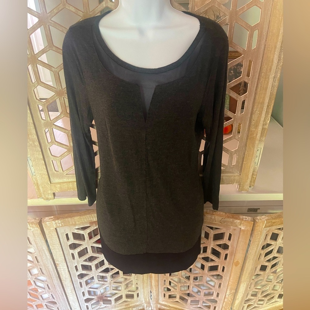 Cable & Gauge Dark Gray Tunic length Top